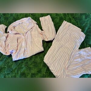 Victoria’s Secret pink striped pajamas
